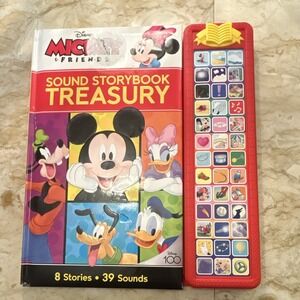 PI Kids Disney Mickey & Friends Sound Storybook Treasury, 8 Stories, 39 Sounds